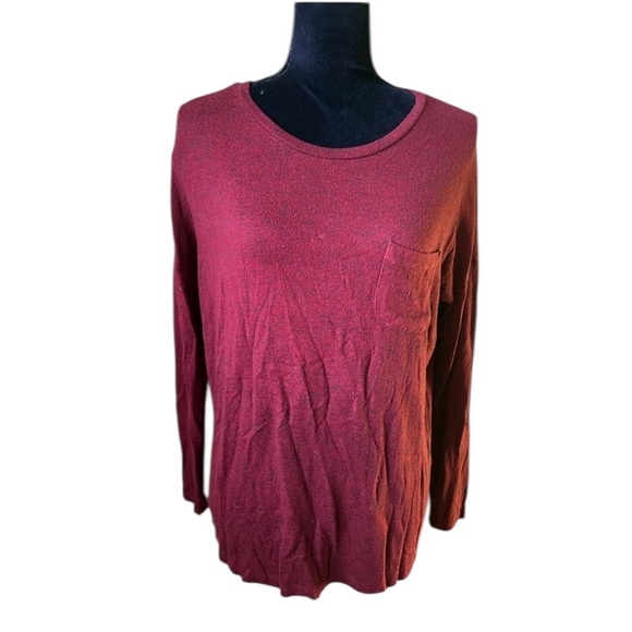 Merona Women’s Dark Red Knit Sweater Top Small - Picture 2 of 6